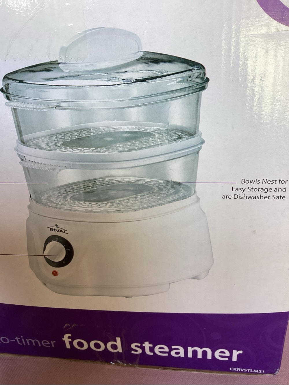 New Rival Auto-Timer Food Steamer - Picture 5 of 6
